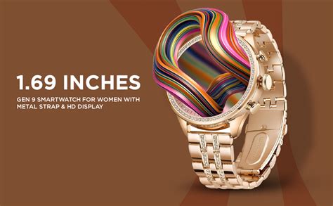 GameSir Gen 9 Smart Watch Rose Gold Chain Strap 1.69" AMOLED Display ...