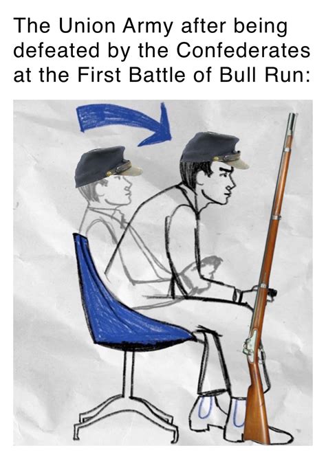 The Union Army after being defeated by the Confederates at the First ...