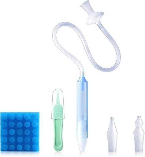 Amazon.com : Baby Nasal Aspirator with 25 Hygiene Filters 2 Silicone ...