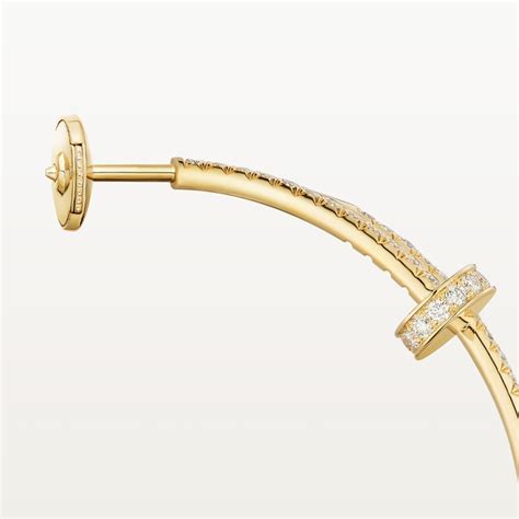 Juste un Clou hoop earrings, large model, paved