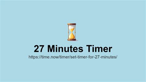 Set Timer for 27 Minutes - Online Countdown | Time.now