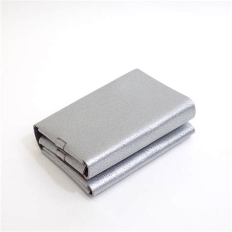 三つ折り財布 シルバー ES-3W | nyu factory store