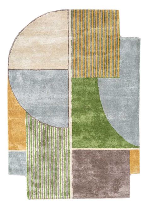 Modern TERRA CURVE Tufted Rugs – Artisan Craftsmanship