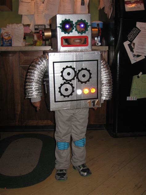 Homemade Robot Costume. Made from cardboard boxes and, stickers, and ...