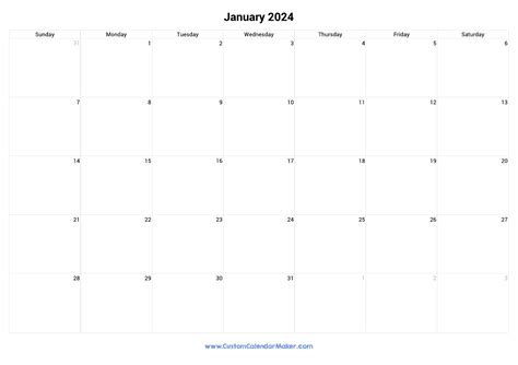 Free Printable Large Print Calendars