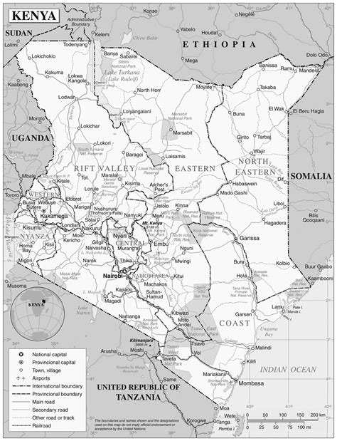 Full political map of Kenya. Kenya full political map | Vidiani.com | Maps of all countries in ...