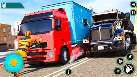 Real Robot Flying Rope Hero Open World Games: Urban City Gangster Mafia ...