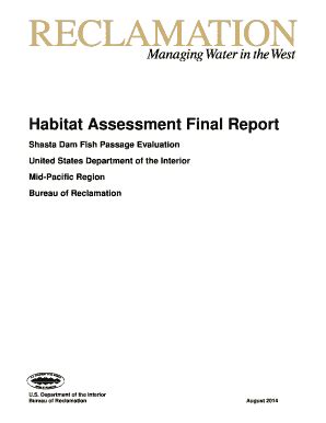 Fillable Online Habitat Assessment Final Report Fax Email Print - pdfFiller