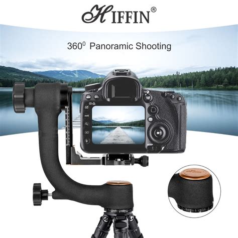 HIFFIN Professional Heavy Duty Metal 360 Degree Panoramic Gimbal Tripo ...
