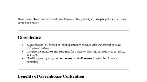 Greenhouse Management & CO2 Consumption Overview - Studocu