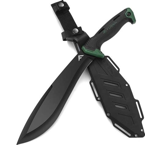 Buy Flissa 11'' Machete Stainless Steel Tactical Survival Machete Knife ...