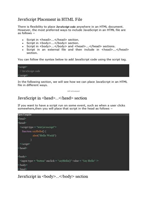 Image result for Embed JavaScript in HTML