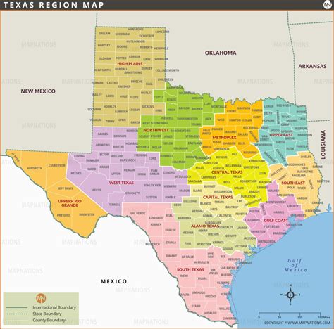 Texas Regions Map