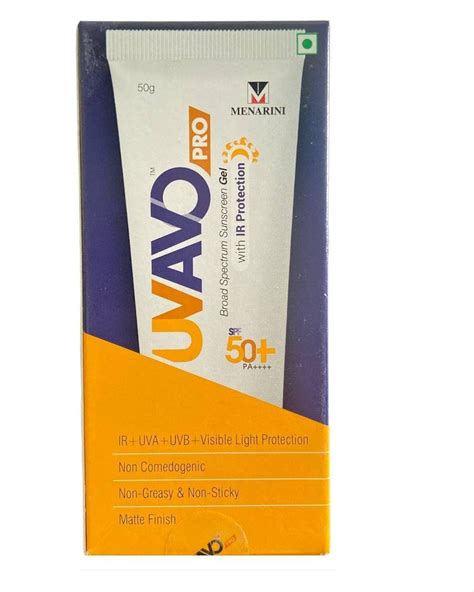 Menarini Uvavo Pro Broad Spectrum Sunscreen Gel SPF 50 with PA ...