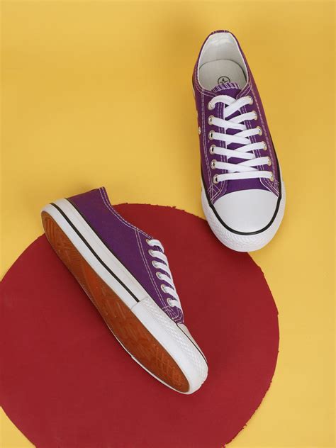 Purple Canvas Lace Up Sneakers (TC-CAN1-PUR) – Truffle Collection