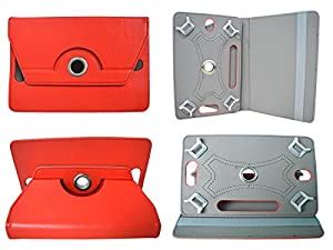 TOTTA Rotator Tab Book Cover For Zync Z999 Plus 3G- RED : Amazon.in ...