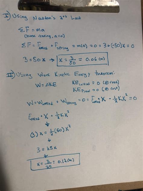 Why can’t one use Newton’s 2nd Law here (and instead use the work ...