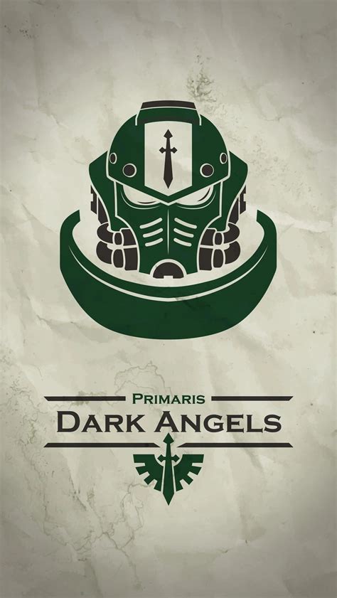 Dark Angels Logo on Old Paper Background