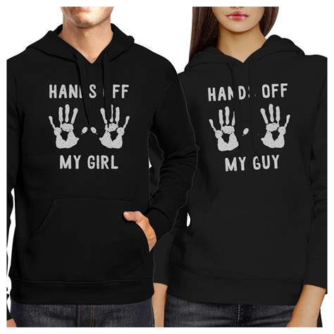Hands Off My Girl And My Guy Matching Couple Black Hoodie - Walmart.com