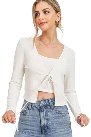 Buy SIGHTBOMB Cotton Ribbed Front Tie V-Neck Full Sleeve Cardigan For ...