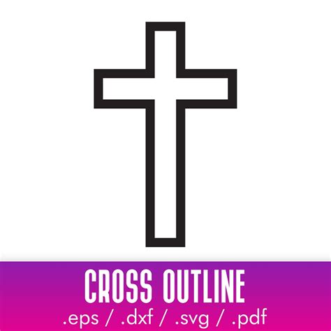 Buy Cross Outline SVG, Cross Shapes, Cross SVG, Cut File, Cross Svg ...