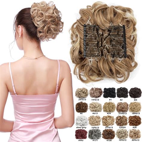 HAIRRO Messy Bun Hair Pieces Double Combs Hair Buns Hair Piece for ...