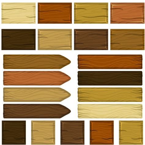 Different wood signs | Free Vector