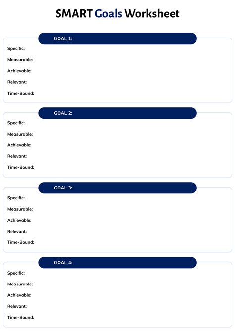 Smart Goals Worksheet 的图像结果