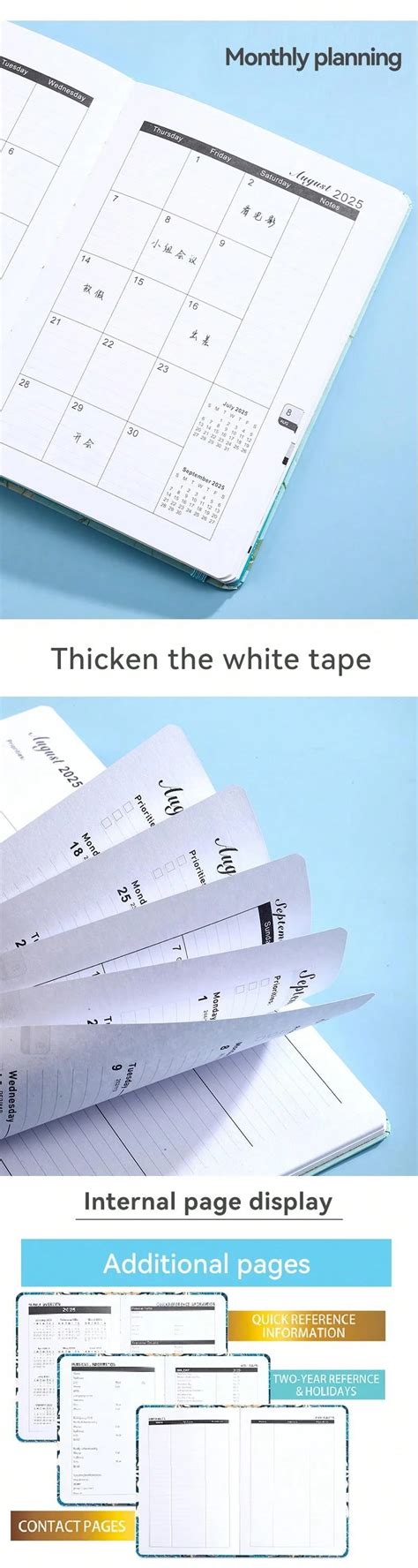 Diario di studio e diario, in lingua inglese, per studenti, con design ...