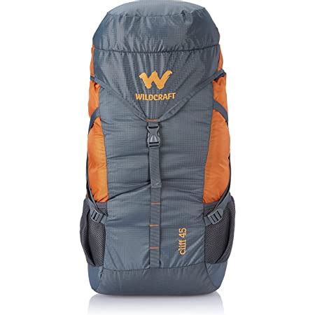 Buy Wildcraft 45 Ltrs Grey and Orange Rucksack (8903338073864), Large ...