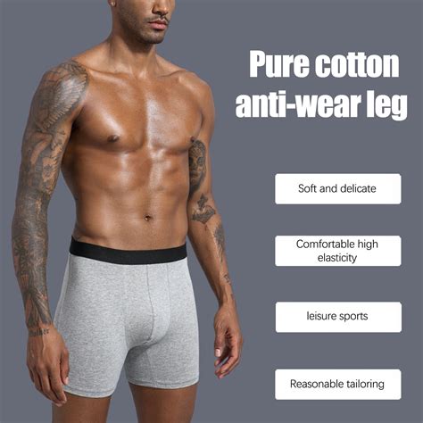 Symoid Mens Large Boxer Briefs,Cotton Underwear Briefs for Men,Plus ...