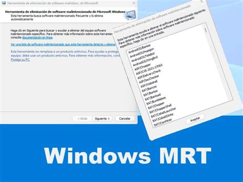 Herramienta de eliminación de software malintencionado de Windows (MRT)