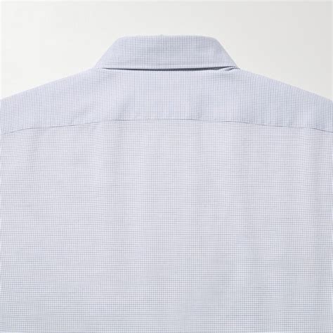 Uniqlo Easy Care Stretch Slim Fit Checked Shirt Semi Cutaway Collar On ...