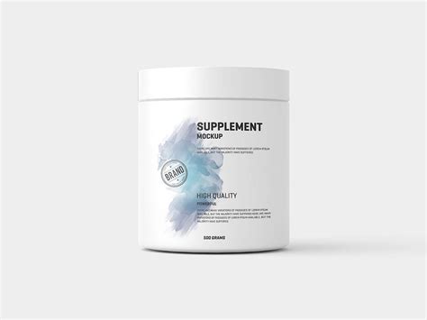 Free Protein Pack and Jar Supplements Mockup (PSD)