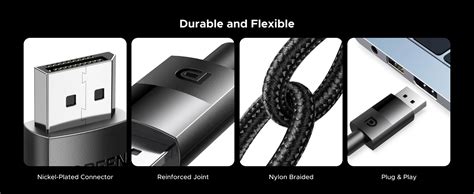 UGREEN Displayport 1.4 VESA Certified Cable 5M, 8k DP to DP Nylon ...