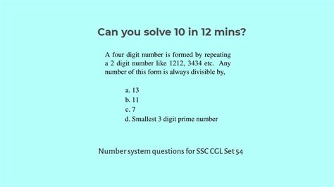 Number System SSC Question 的图像结果