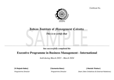 Executive Programme In Business Management - International (EPBMI ...
