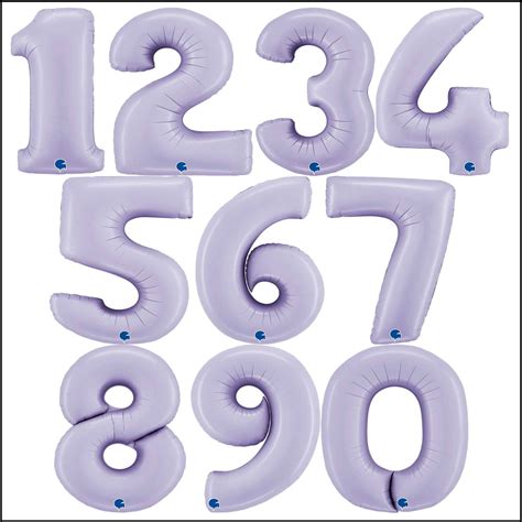 Lilac Foil Balloon Number | Helium balloons | cardiff balloons