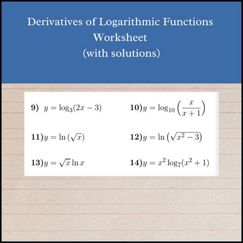 Derivatives of trigonometric functions worksheet (with solutions ...