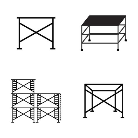 Scaffolding-Icon-Vektorvorlage Illustrationslogo-Design | Premium Vektor