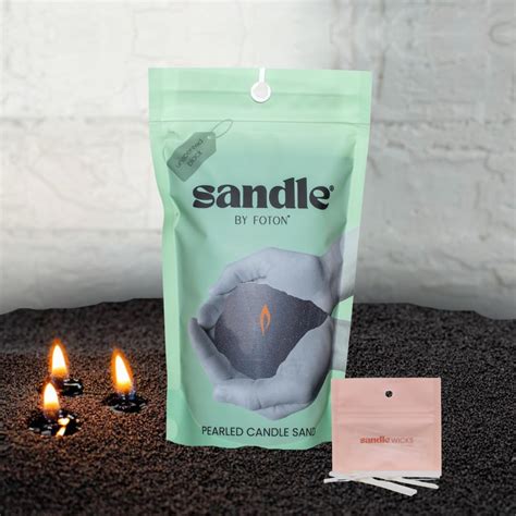 Amazon.com: Sandle by Foton Pearled Candle 10 Oz – Black Unscented, Non ...
