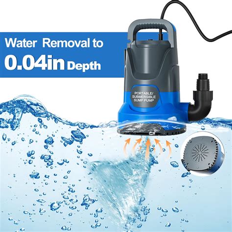 Buy PANRANO 1HP 3500 GPH Sump Pump Submersible Utility Water Pump ...