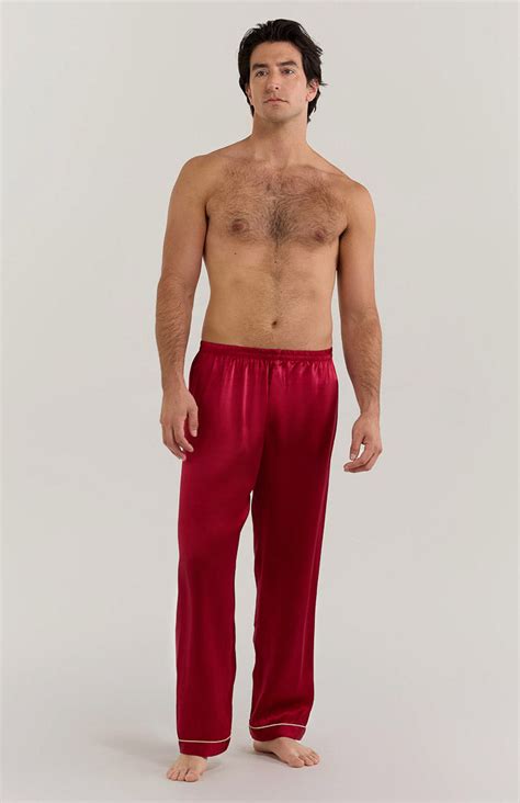 Buy Men Black Satin Pyjama Online | Luxeliv