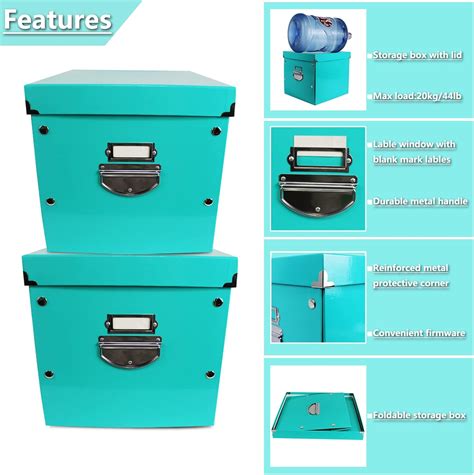 Buy 2 Pack Storage Box with Lid Large Cube Organizer Storage Box ...