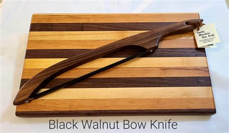 black walnut bow knife, bread knife, fiddle knife, cheese knife, handmade knife, Appalachian bow ...