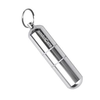 amiciCare Keychain Pill/Cigarette Container, Aluminium Alloy Waterproof ...