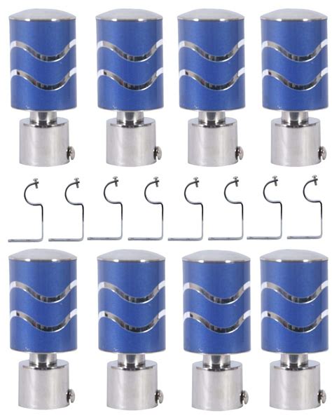 Buy FLOWAY Stainless Steel and Alloy Curtain Finials with Supports ...