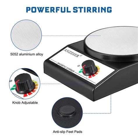 Snapklik.com : ANZESER Magnetic Stirrer Magnetic Stir Plate 3000RPM Lab ...