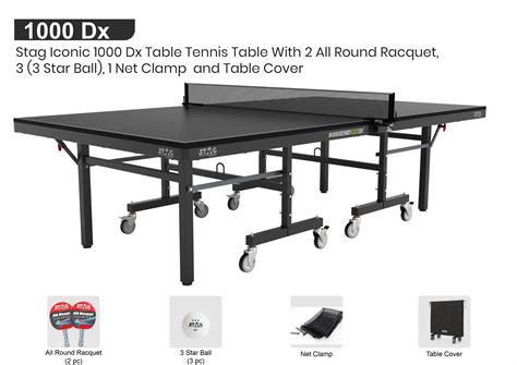 Stag Iconic 1000 DX Full Size Table Tennis Table Ping Pong Table | Stag ...