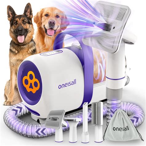 oneisall Dog Hair Vacuum & Dog Grooming Kit/Low Noise Dog Grooming ...